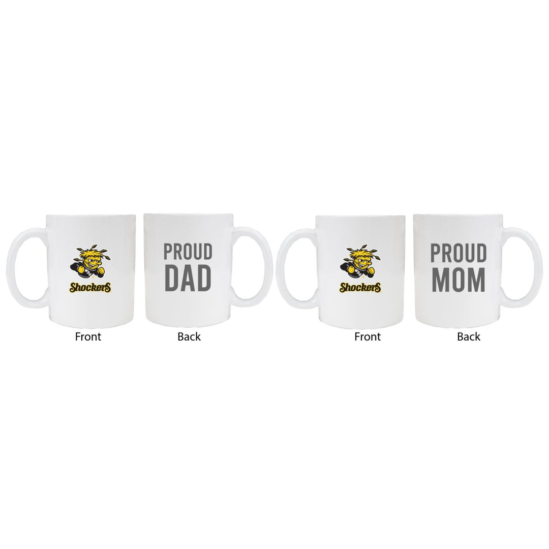 Wichita State Shockers Proud Mom And Dad White Ceramic Coffee Mug 2 pack (White) Image 1