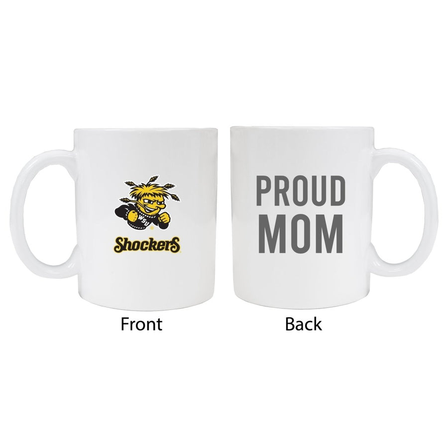 Wichita State Shockers Proud Mom Ceramic Coffee Mug - White (2 Pack) Image 1