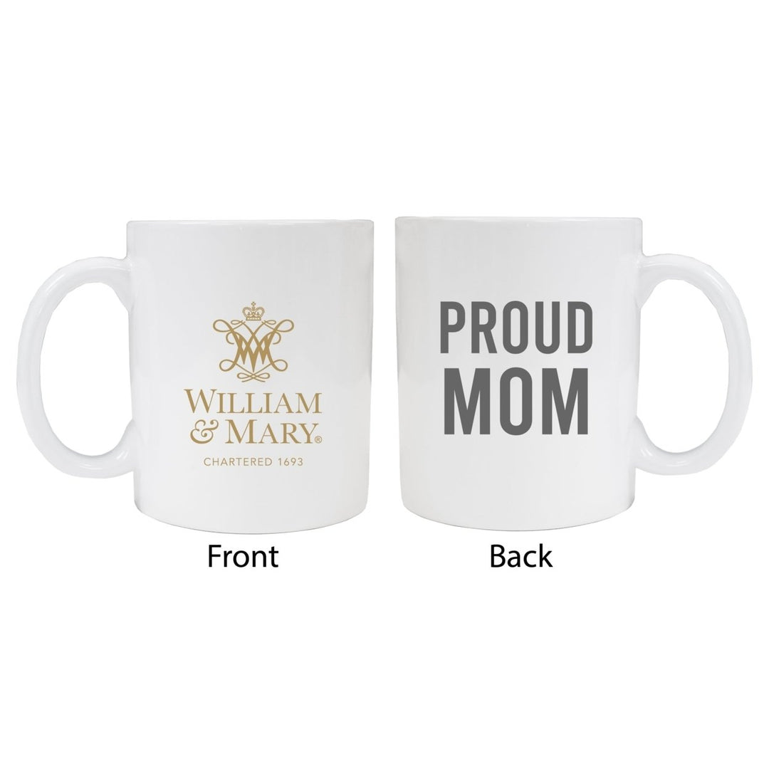 William and Mary Proud Mom Ceramic Coffee Mug - White (2 Pack) Image 1