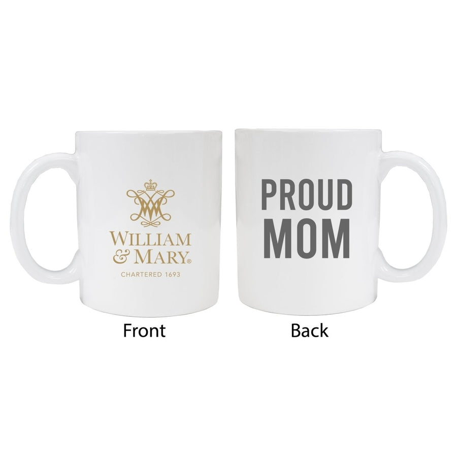 William and Mary Proud Mom Ceramic Coffee Mug - White (2 Pack) Image 1