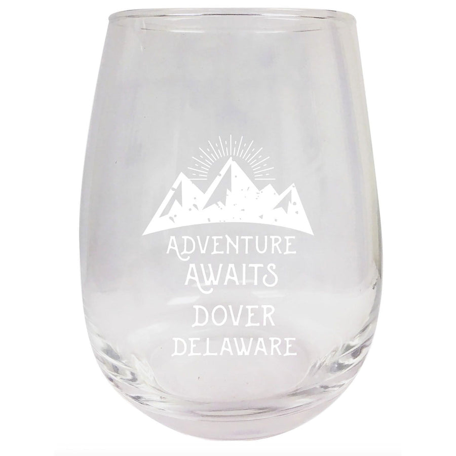 Delaware Engraved Stemless Wine Glass Duo Image 1