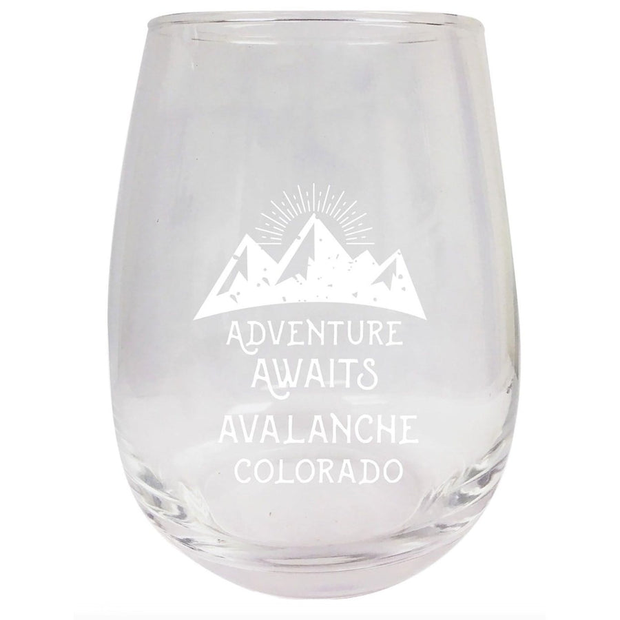 Colorado Engraved Stemless Wine Glass Duo Image 1