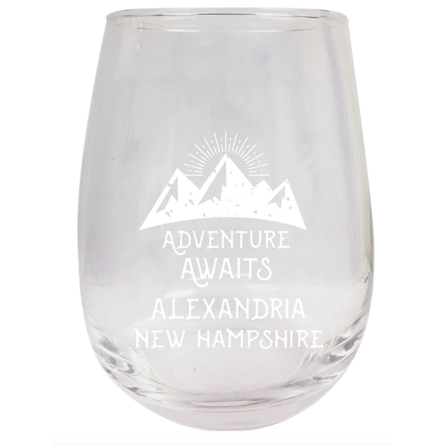 New Hampshire Engraved Stemless Wine Glass Duo Image 1