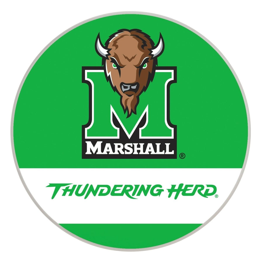 Marshall Thundering Herd Officially Licensed Paper Coasters (4-Pack) - VibrantFurniture-Safe Design Image 1