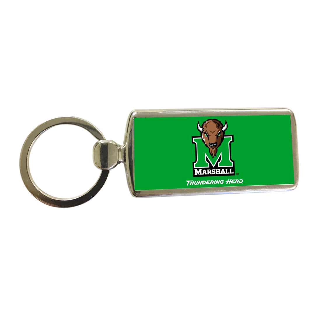 Marshall Thundering Herd Metal Keychain Image 1