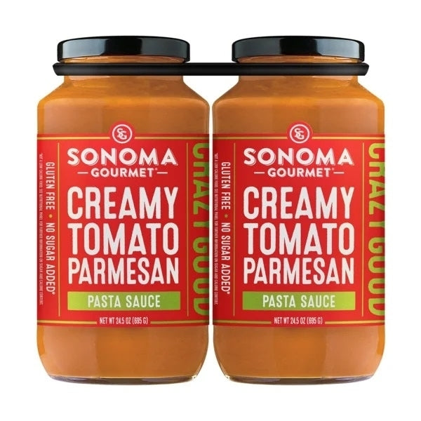 Sonoma Gourmet Creamy Tomato Parmesan Pasta Sauce 24.5 Ounce (Pack of 2) Image 1