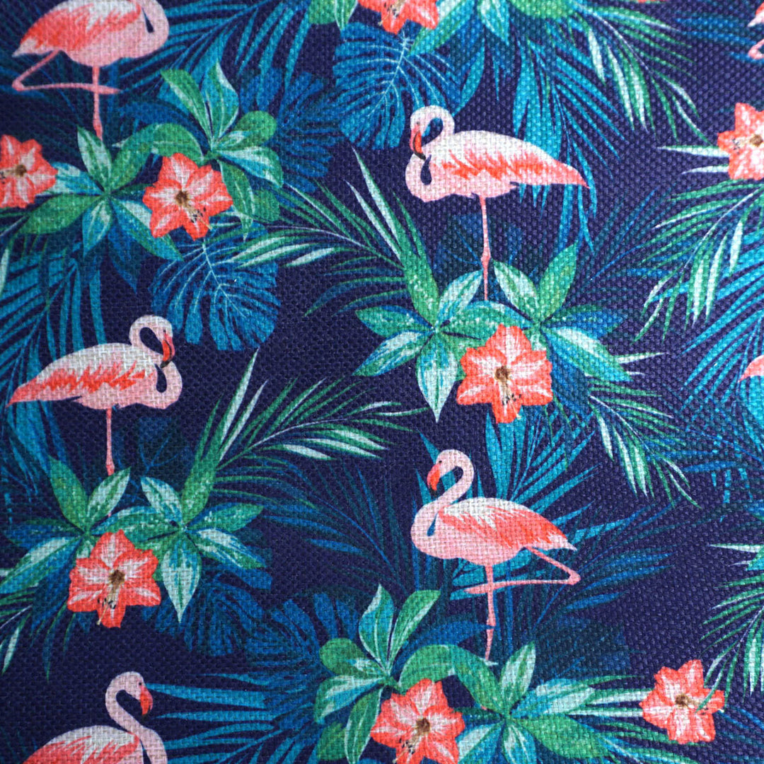 Canvas Tote Bag Flamingo Bird Beach Bag Tropical Summer Cute Ladies Tote Bag Shoulder Tote Bag Zippered with Pocket Image 6