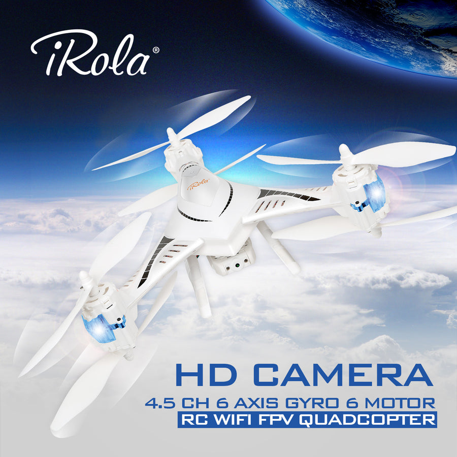 4.5 Ch 6 Axis Gyro 6 Motor 2.4Ghz RC WIFI FPV Quadcopter with HD Camera Image 1