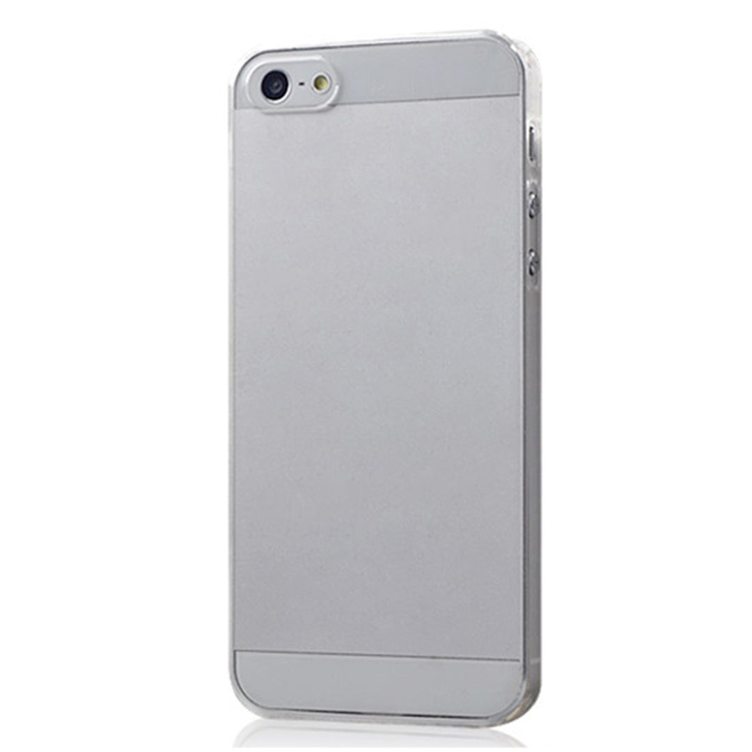 Clear Crystal Hard Snap On Transparent Case Skin Cover White for iPhone 5 Image 1