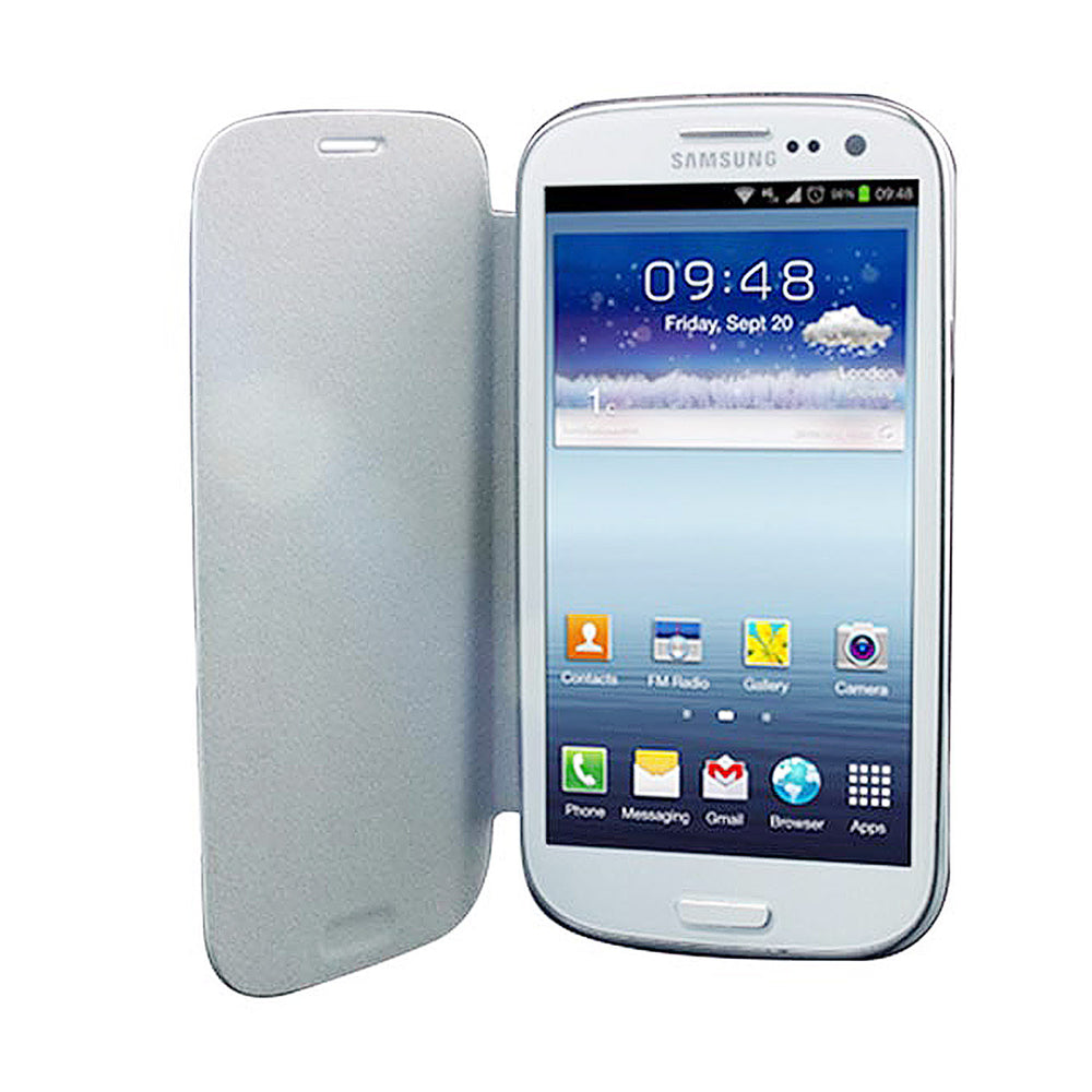 Flip Case Battery Cover For Samsung Galaxy S 3 III i9300 White Image 2