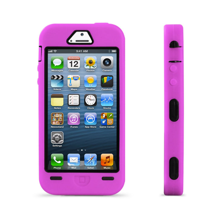 RubberHard Case Pen Protector for iPhone 5 Dual Layer Black Blue Pink Purple Red Image 1