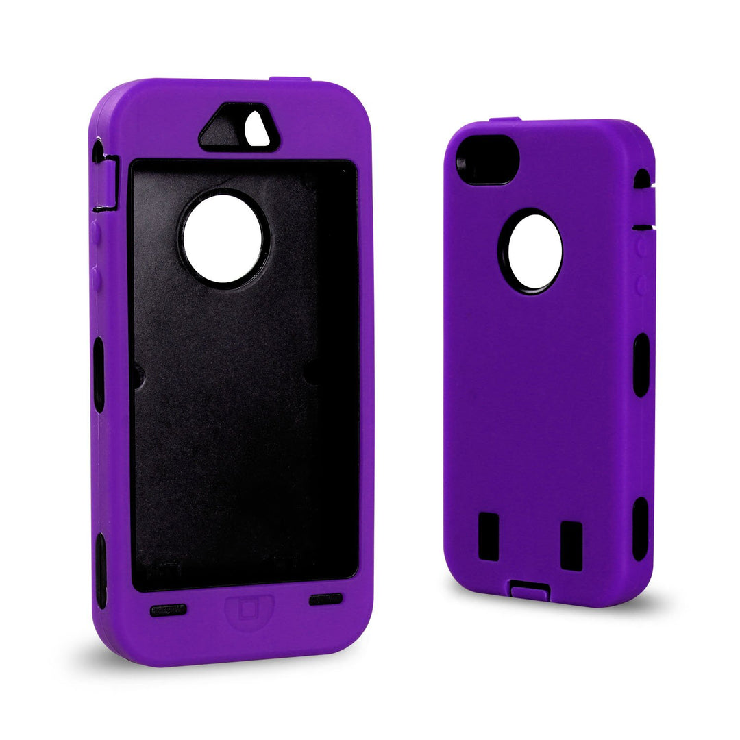 RubberHard Case Pen Protector for iPhone 5 Dual Layer Black Blue Pink Purple Red Image 1