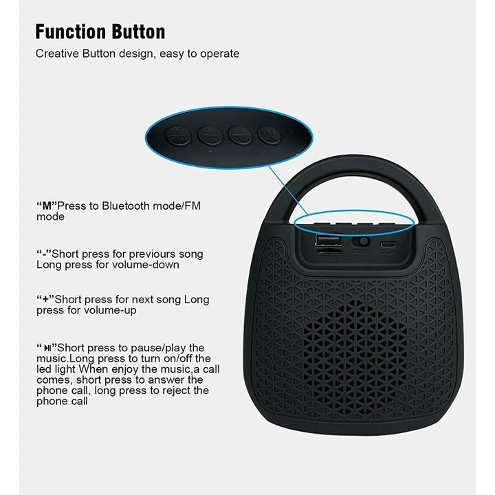 Bluetooth Speaker Stereo Loud Volume Wireless Outdoor Bass Portable Outside Speakers Music Recharge Water Resistant Easy Image 9