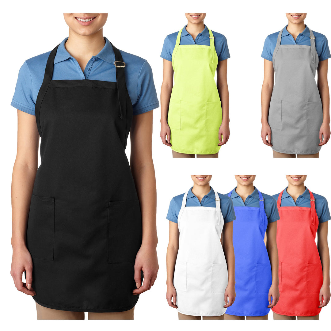 Multi-pack Unisex Deluxe Adjustable Bib Apron With Pockets Image 3