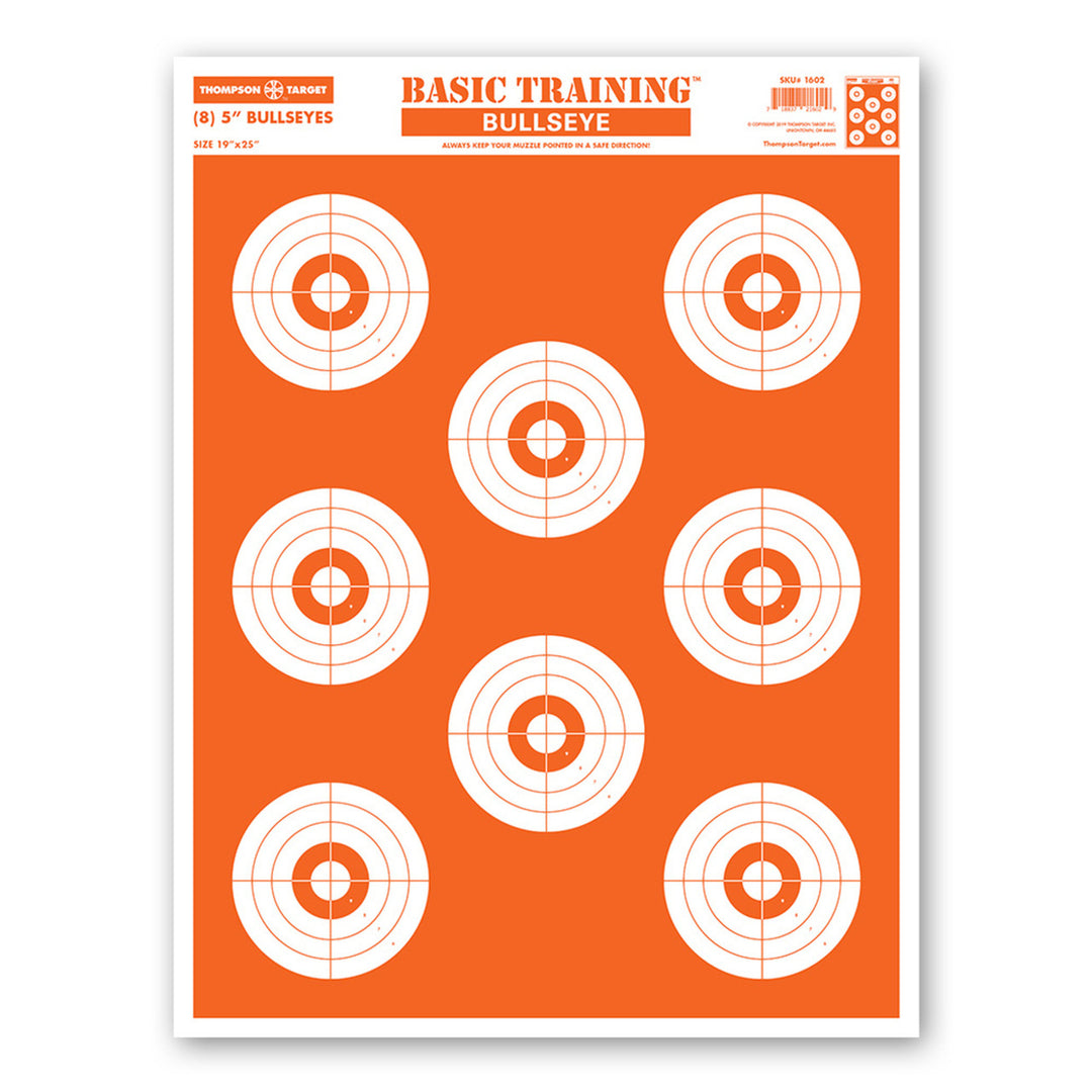 Basic Training Bullseye - Bright Economy Paper Shooting Targets - 19"x25" (20 Pack) Image 1