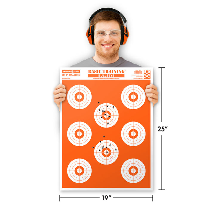 Basic Training Bullseye - Bright Economy Paper Shooting Targets - 19"x25" (20 Pack) Image 2