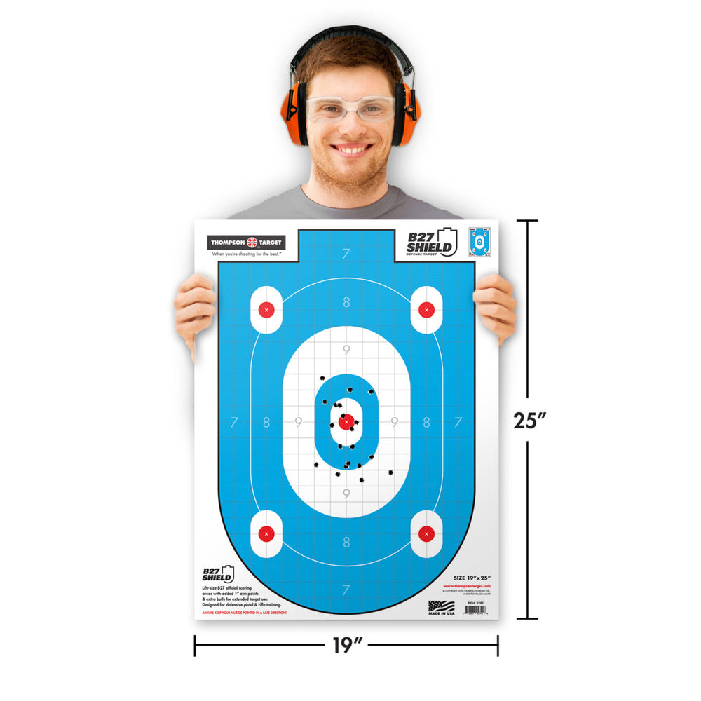 B27-Shield Defense Training - 19"x25" Paper Shooting Targets (20 Pack) Image 2