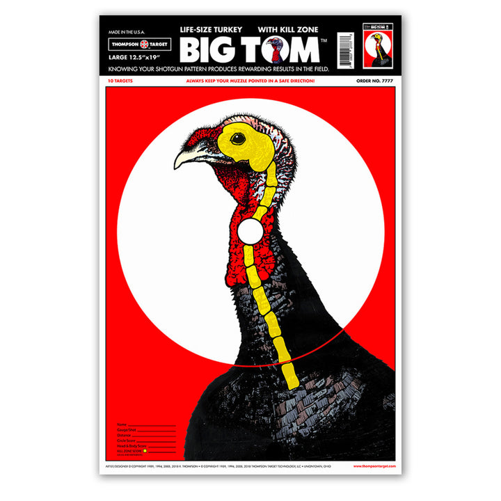 Life-Size Turkey Paper Hunting Targets - 12.5"x19" (30 Pack) Image 1