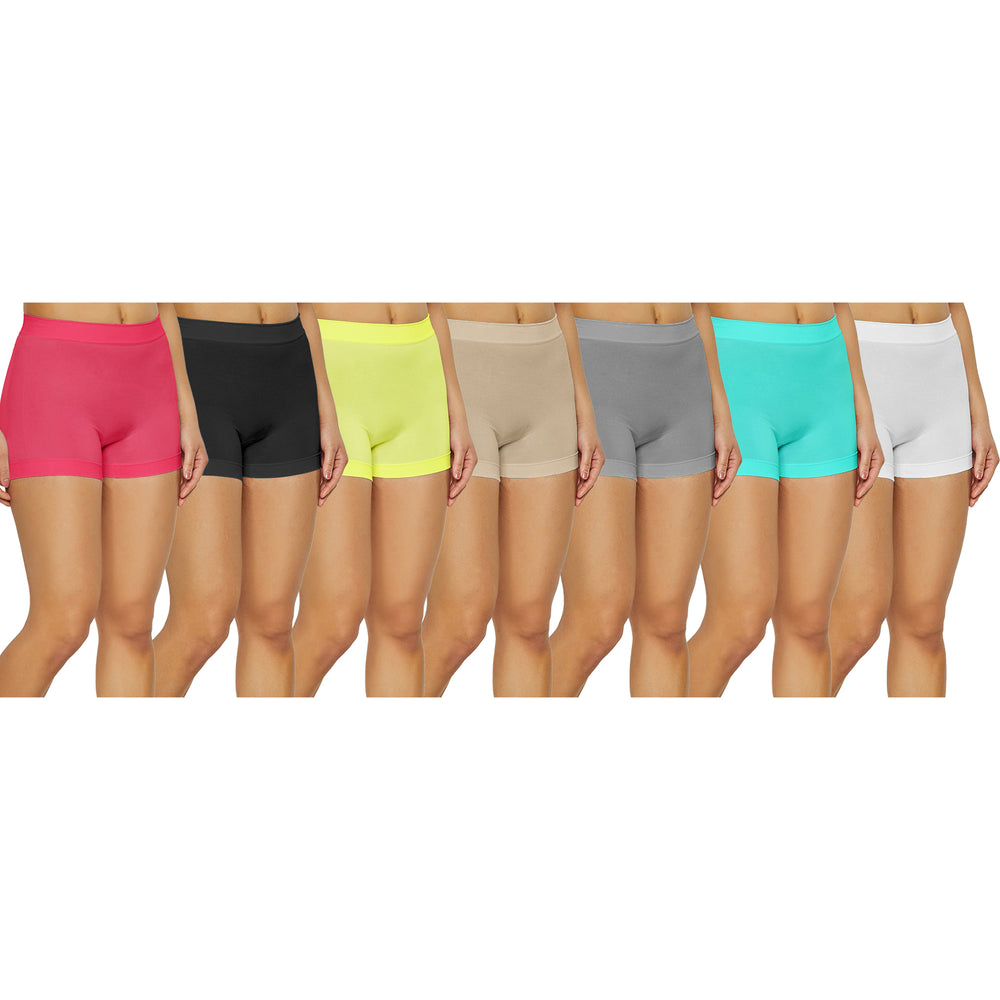 2-Pack: Womens 12" Seamless Leggings Biker Shorts Image 2