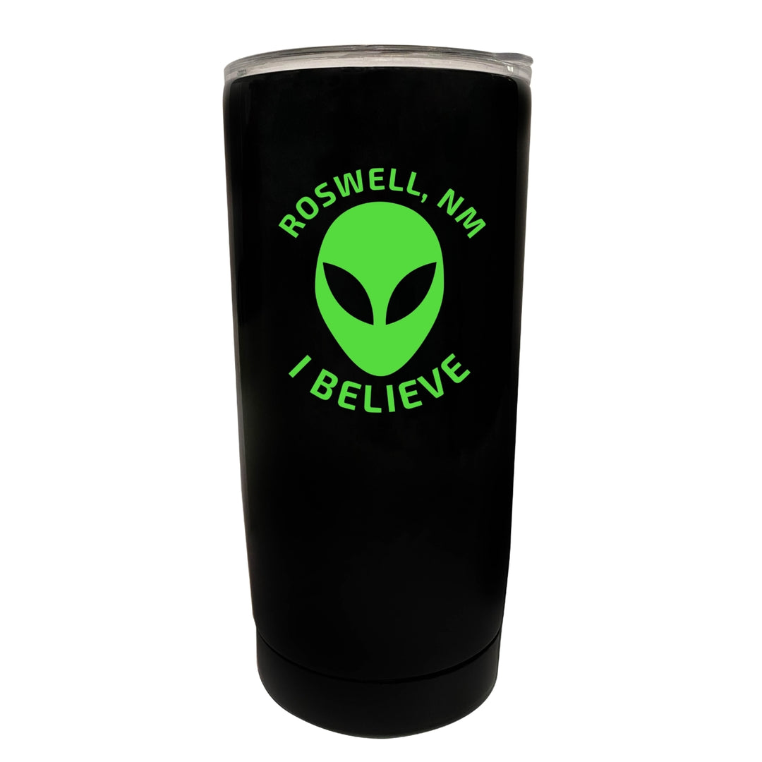 Roswell Mexico I Believe Alien Souvenir 16 oz Insulated Stainless Steel Tumbler Straight - Choose Your Color Image 1