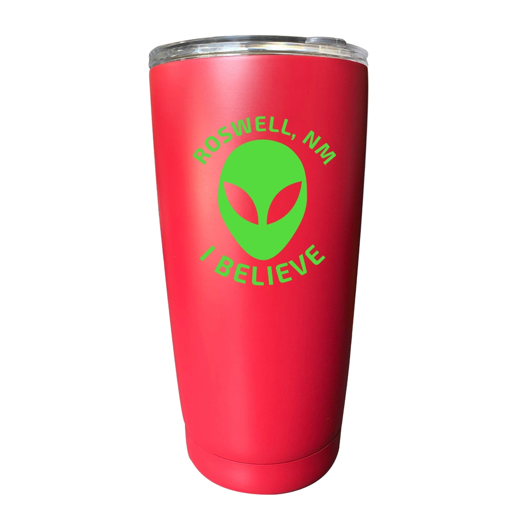 Roswell Mexico I Believe Alien Souvenir 16 oz Insulated Stainless Steel Tumbler Straight - Choose Your Color Image 4