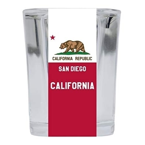 San Diego California Souvenir 2 Ounce Square Shot Glass Image 1