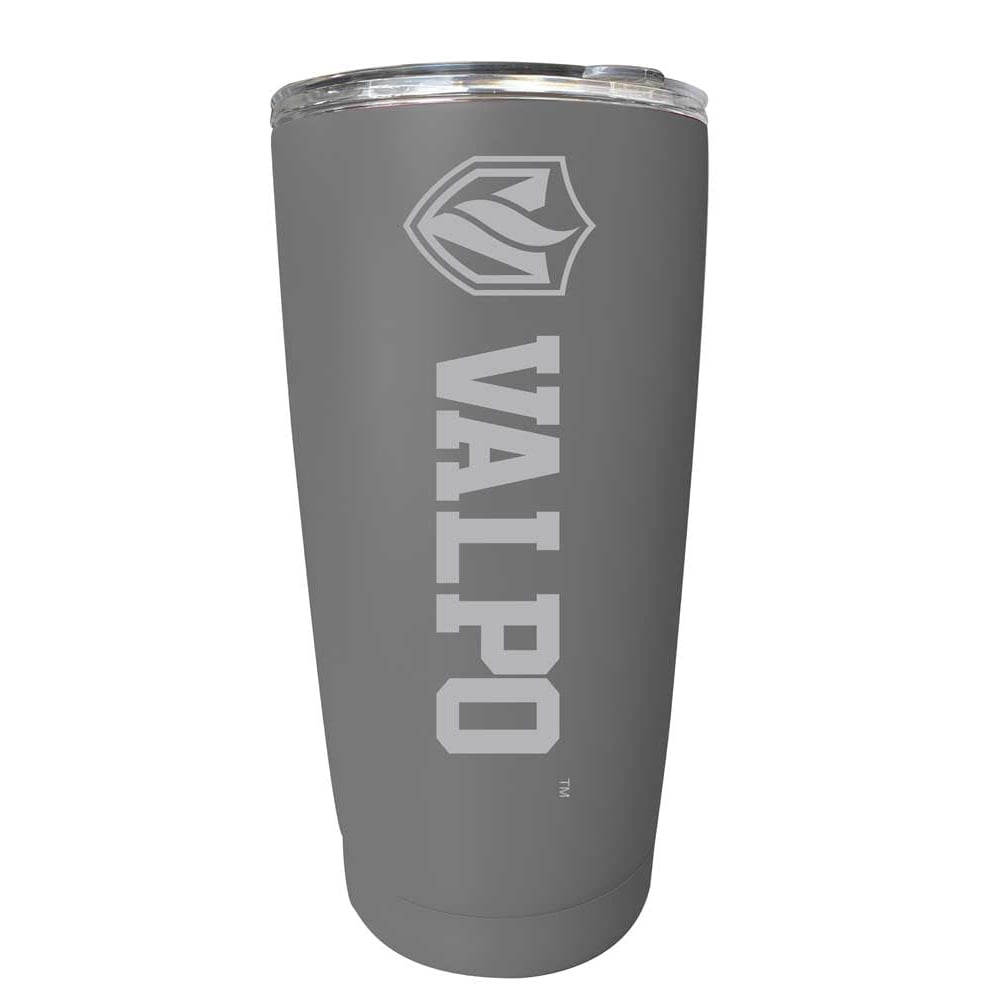 Valparaiso University Etched 16 oz Stainless Steel Tumbler (Gray) Image 1