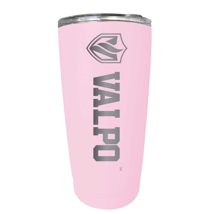 Valparaiso University Etched 16 oz Stainless Steel Tumbler (Gray) Image 2