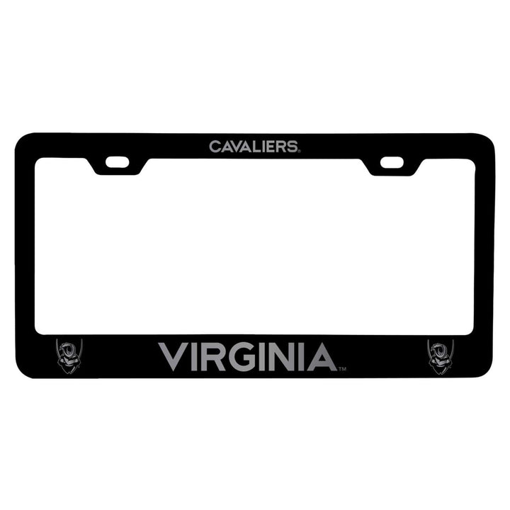 Virginia Cavaliers NCAA Laser-Engraved Metal License Plate Frame - Choose Black or White Color Image 1