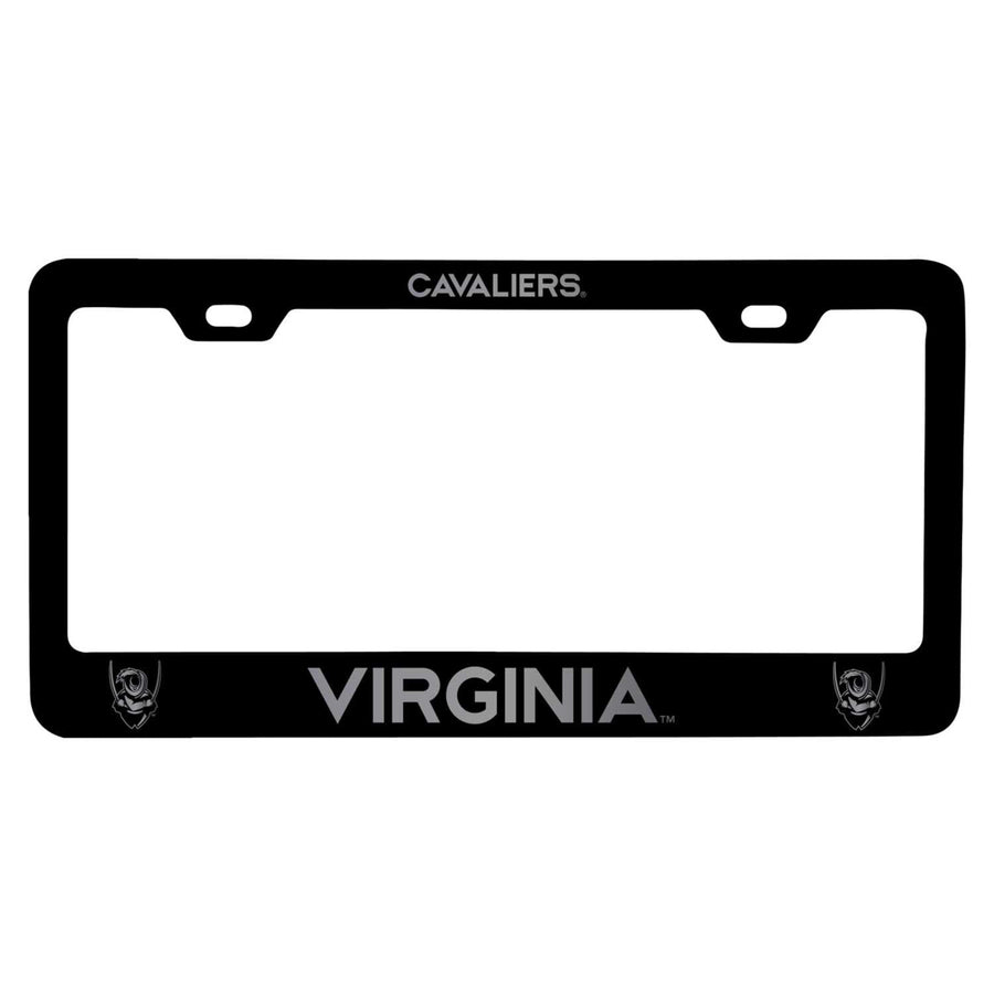 Virginia Cavaliers NCAA Laser-Engraved Metal License Plate Frame - Choose Black or White Color Image 1