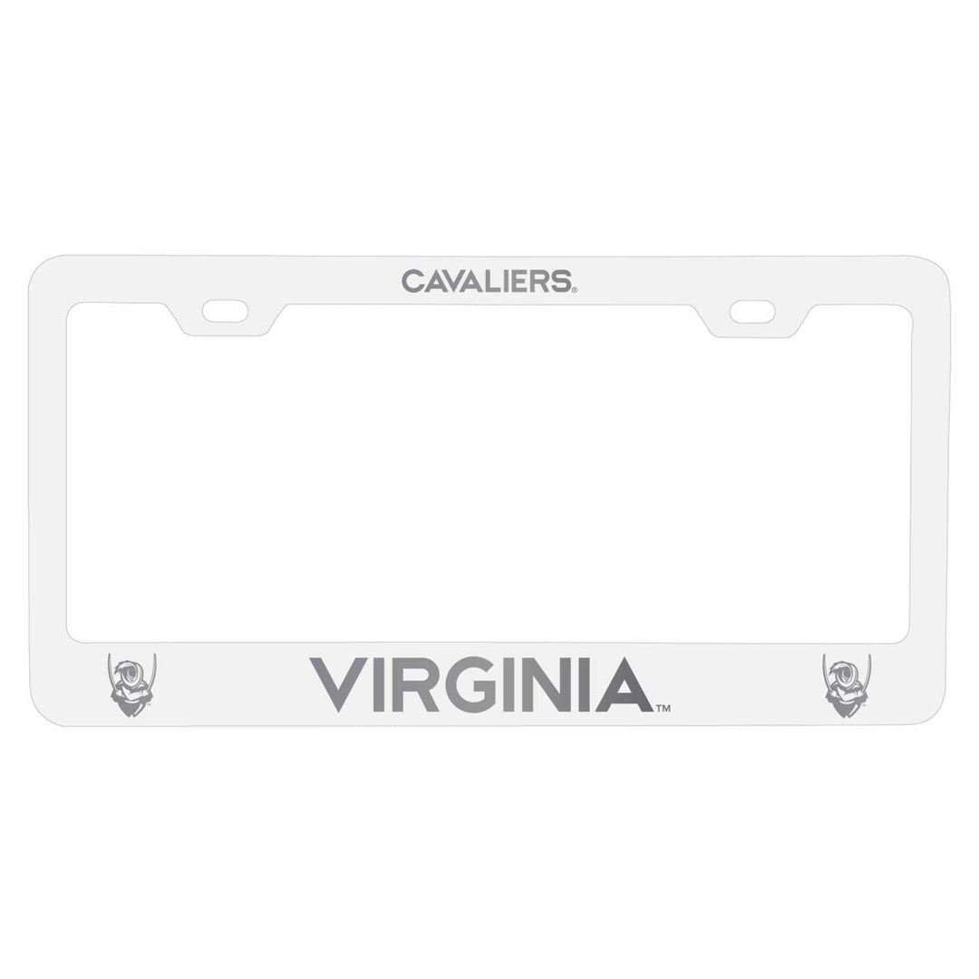 Virginia Cavaliers NCAA Laser-Engraved Metal License Plate Frame - Choose Black or White Color Image 2