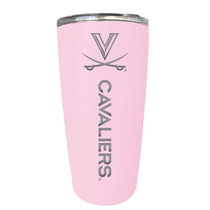 Virginia Cavaliers Etched 16 oz Stainless Steel Tumbler (Gray) Image 2