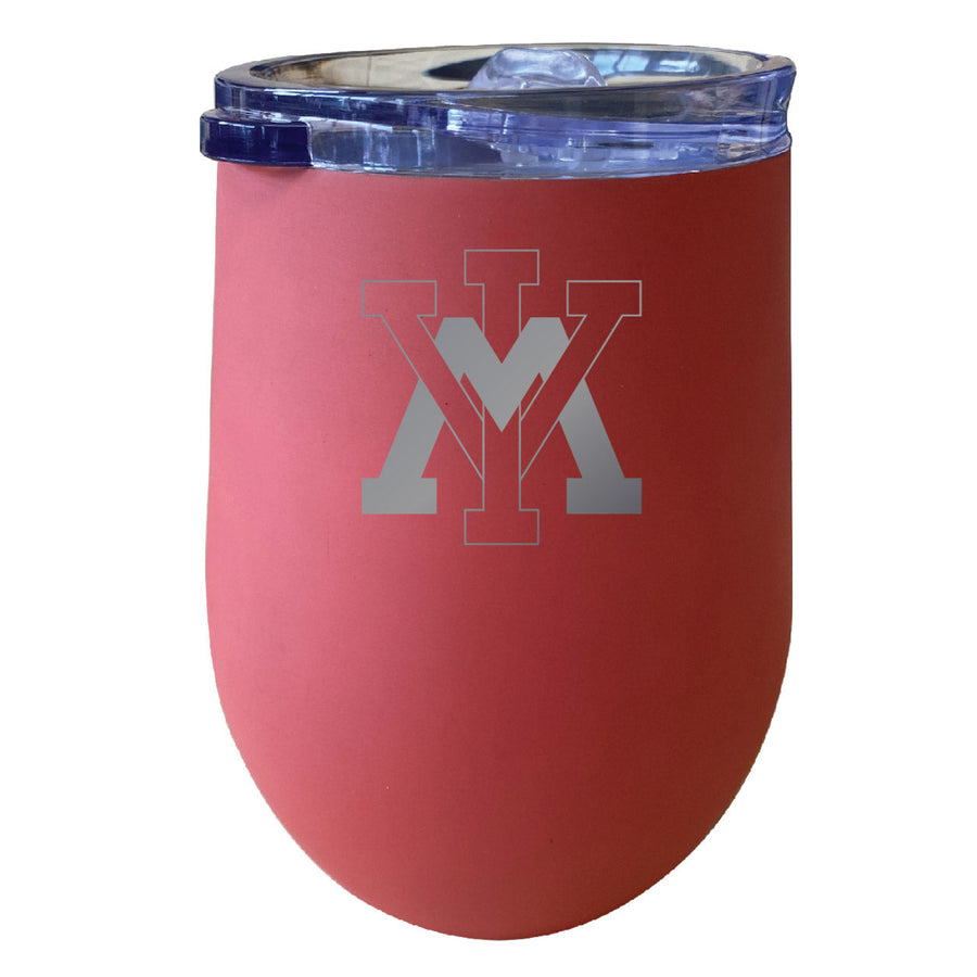 VMI Keydets 12 oz Etched Insulated Wine Stainless Steel Tumbler - Choose Your Color Image 1