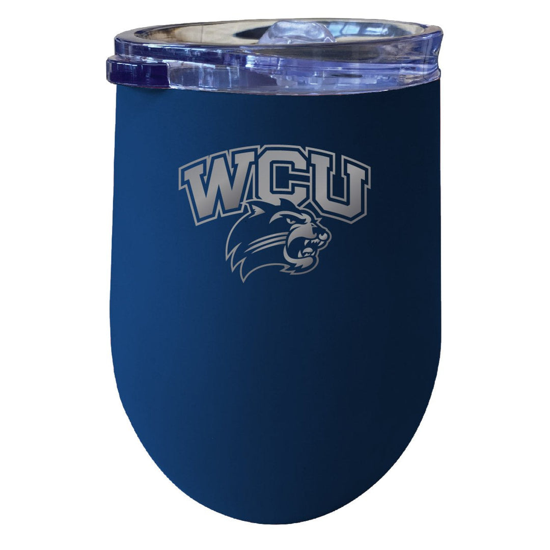 Western Carolina University NCAA Laser-Etched Wine Tumbler - 12oz Stainless Steel Insulated Cup Image 3