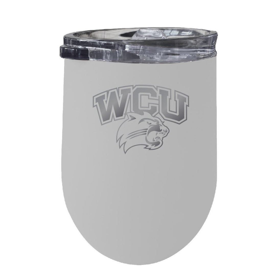 Western Carolina University NCAA Laser-Etched Wine Tumbler - 12oz Stainless Steel Insulated Cup Image 4