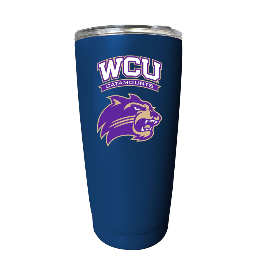 Western Carolina University 16 oz Insulated Stainless Steel Tumbler - Choose Your Color. Image 1