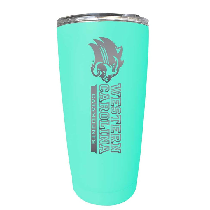 Western Carolina University NCAA Laser-Engraved Tumbler - 16oz Stainless Steel Insulated Mug Choose Your Color Image 3