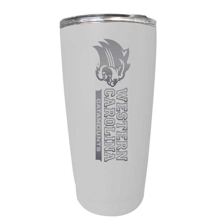 Western Carolina University NCAA Laser-Engraved Tumbler - 16oz Stainless Steel Insulated Mug Choose Your Color Image 4