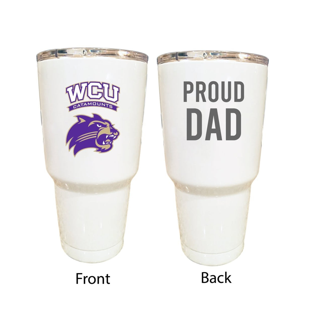 Western Carolina University Proud Dad 24 oz Insulated Stainless Steel Tumblers Choose Your Color. Image 2