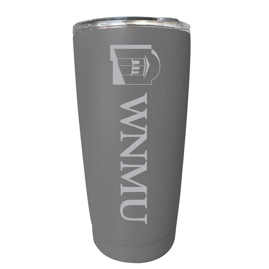 Western New Mexico University Etched 16 oz Stainless Steel Tumbler (Gray) Image 1