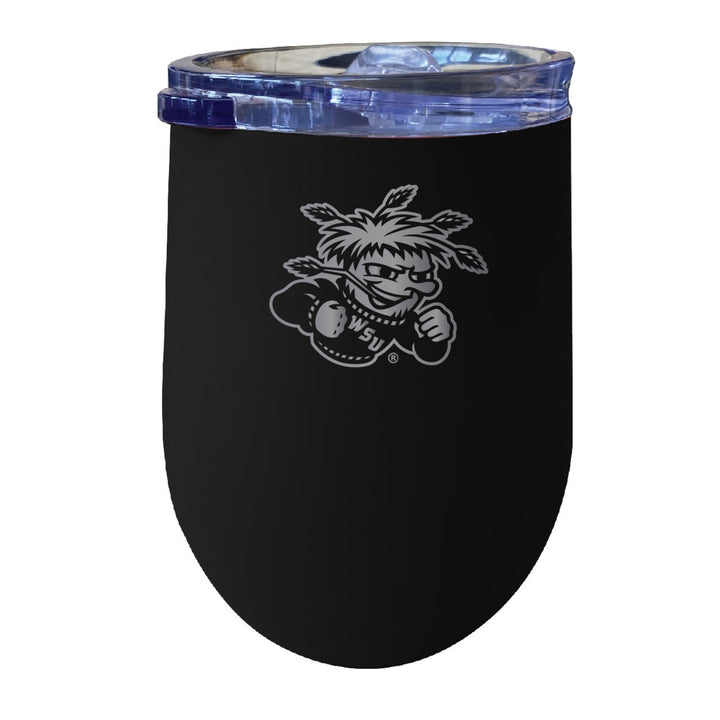 Wichita State Shockers NCAA Laser-Etched Wine Tumbler - 12oz Stainless Steel Insulated Cup Image 1