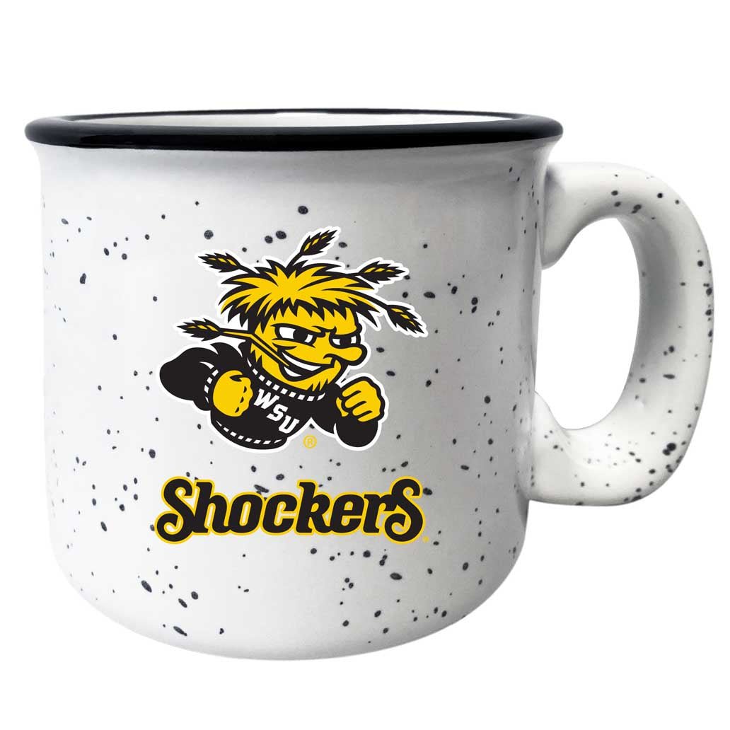 Wichita State Shockers Speckled Ceramic Camper Coffee Mug - Choose Your Color Image 1