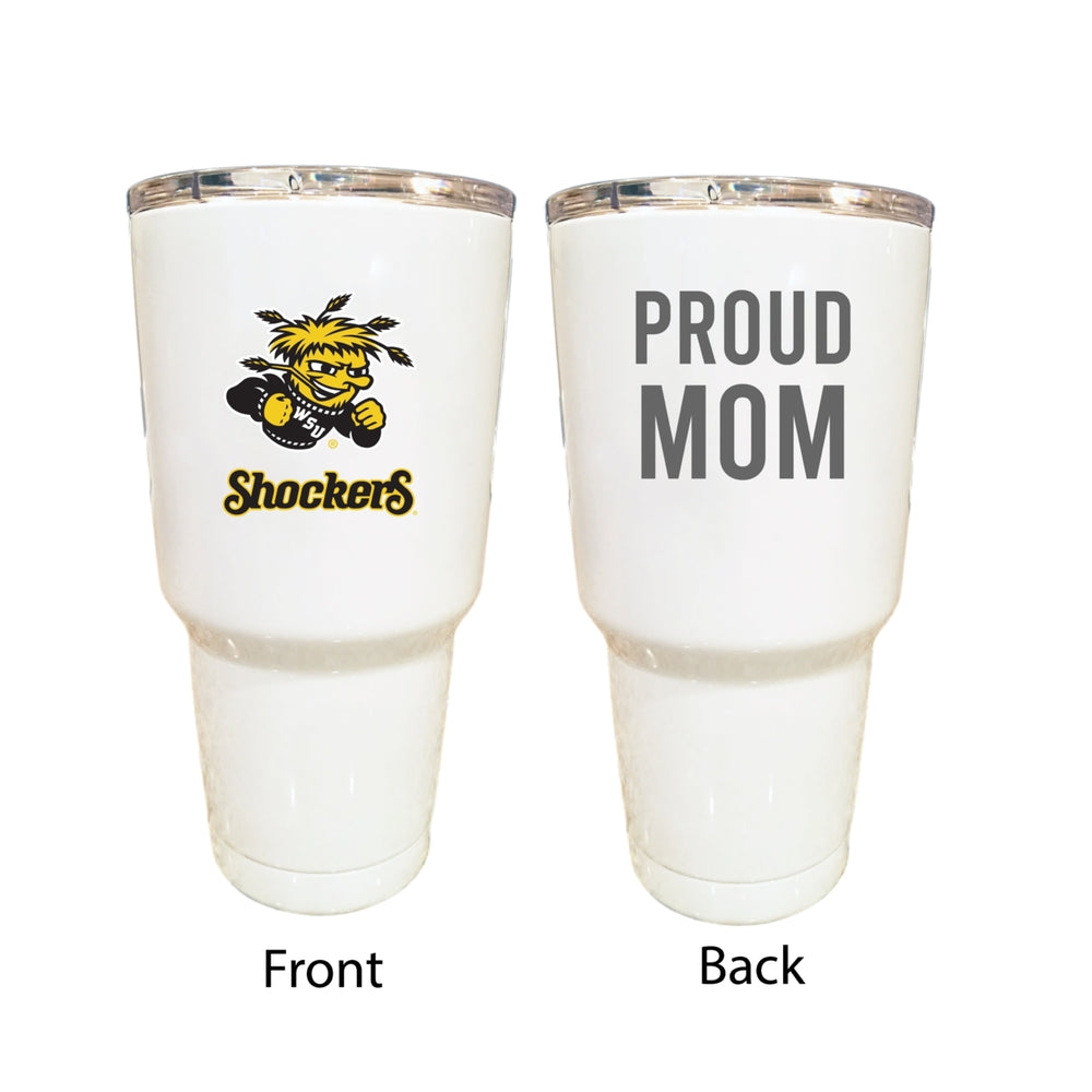 Wichita State Shockers Proud Mom 24 oz Insulated Stainless Steel Tumblers Choose Your Color. Image 2