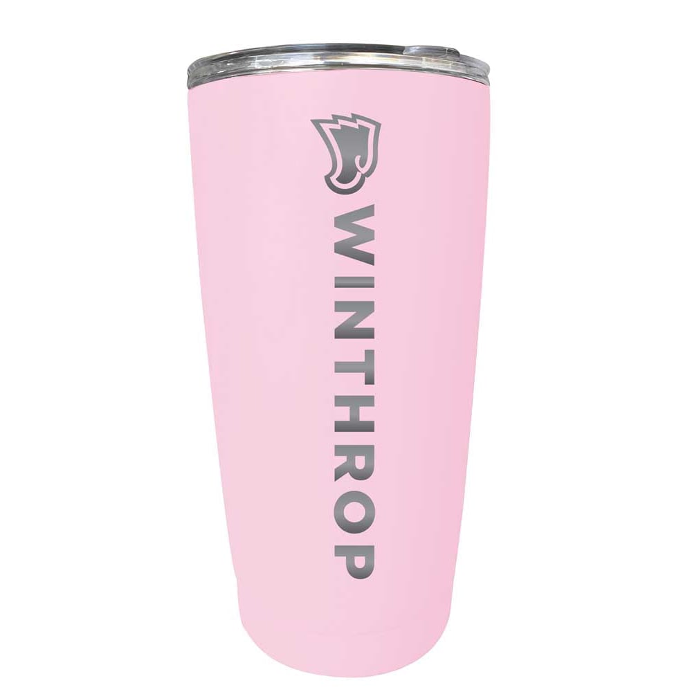 Winthrop University Etched 16 oz Stainless Steel Tumbler (Gray) Image 2