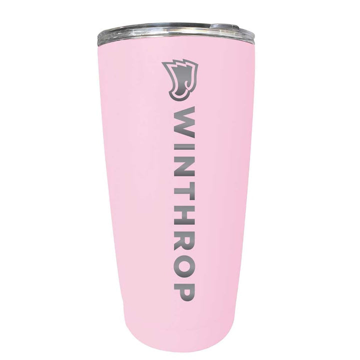 Winthrop University Etched 16 oz Stainless Steel Tumbler (Gray) Image 1