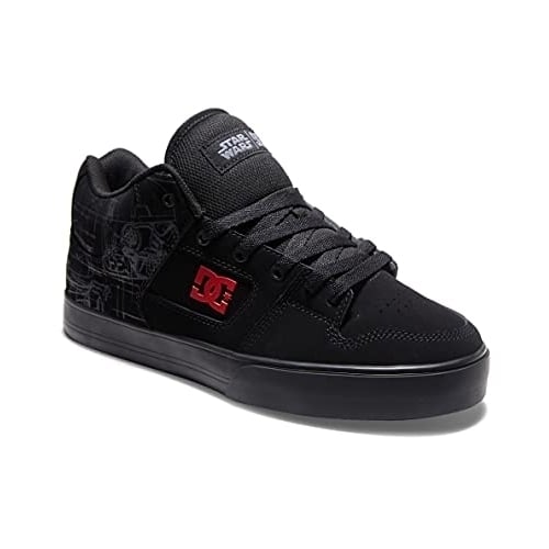 DC Mens Star Wars Pure Mid Shoe Skate BLACK/RED Image 1