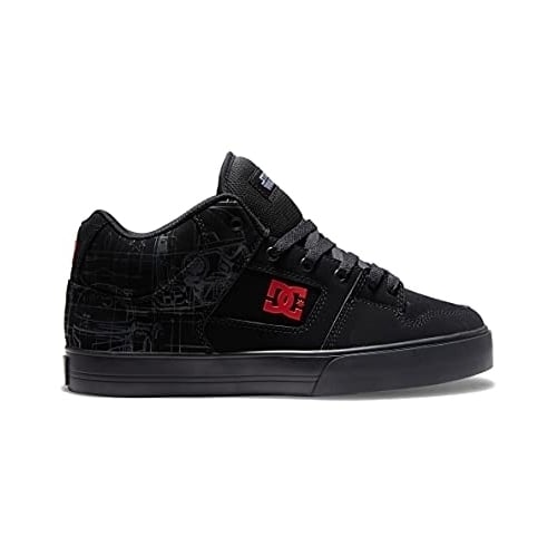 DC Mens Star Wars Pure Mid Shoe Skate BLACK/RED Image 2