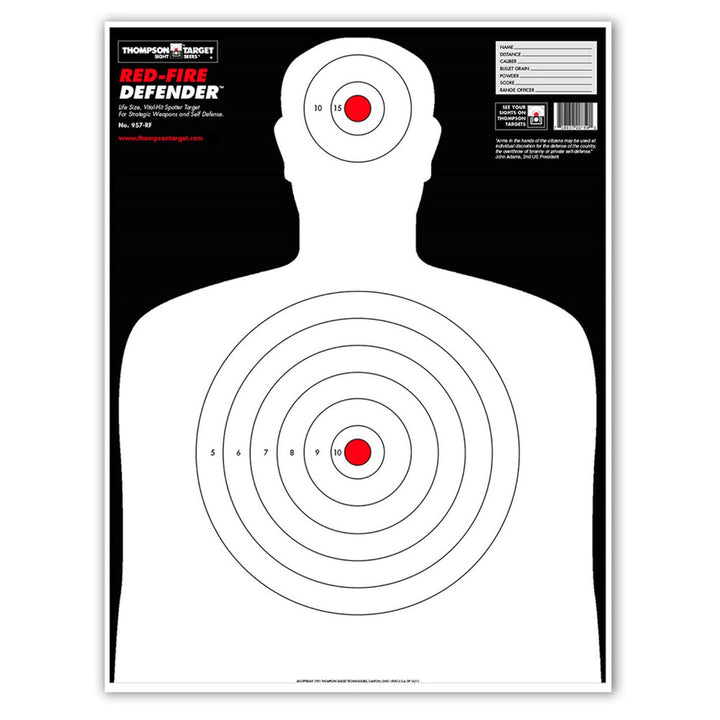 Red-Fire Life Size Silhouette Paper Shooting Targets - 19"x25" (20 Pack) Image 1