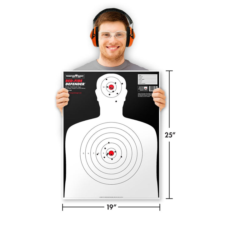 Red-Fire Life Size Silhouette Paper Shooting Targets - 19"x25" (20 Pack) Image 2