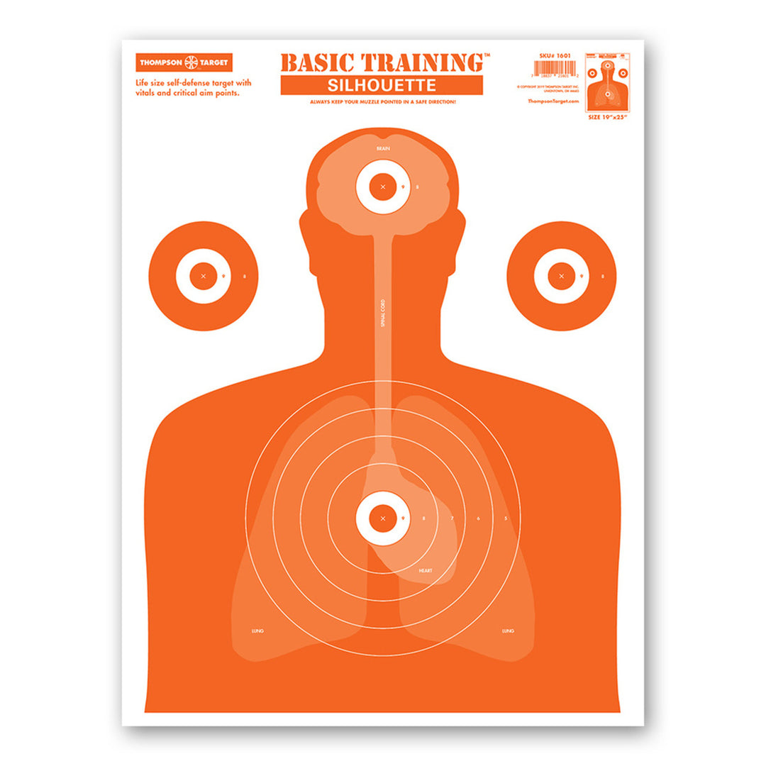 Basic Training Silhouette - Life Size Economy Paper Shooting Targets - 19"x25" (20 Pack) Image 1